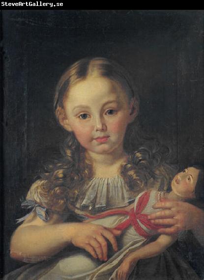 unknow artist Girl with a doll